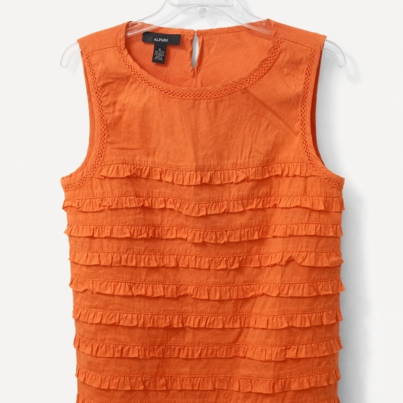 Alfani Bright Orange Sleeveless Blouse - Picture 2 of 3
